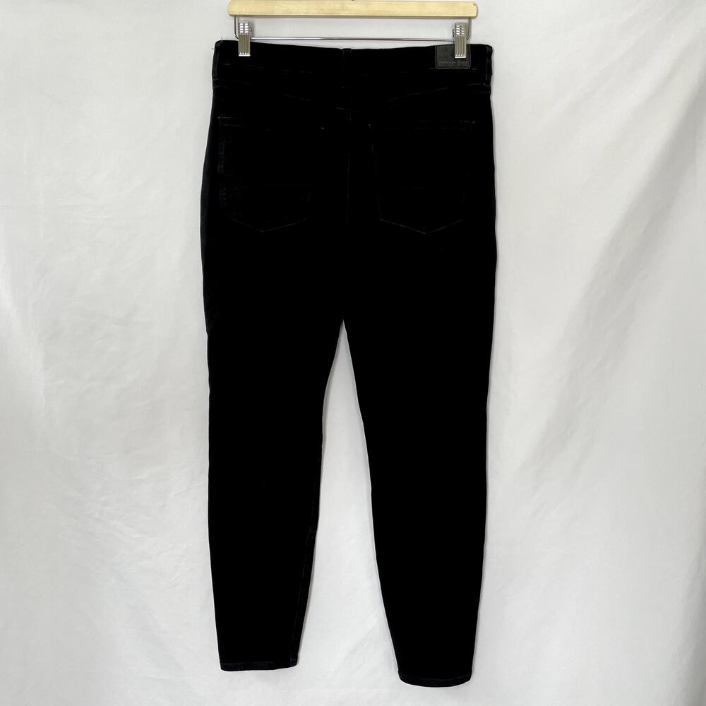 American Eagle dream stretch black jeans women's size 12 long cotton blend - Picture 4 of 8